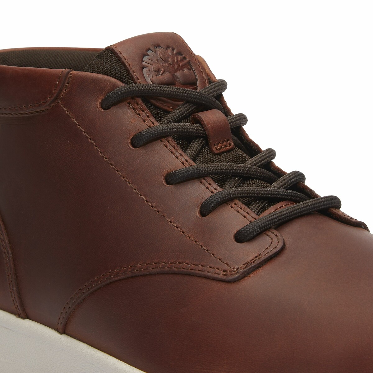 PARKER STREET MID LACE hoge leren sneakers kastanje, TIMBERLAND