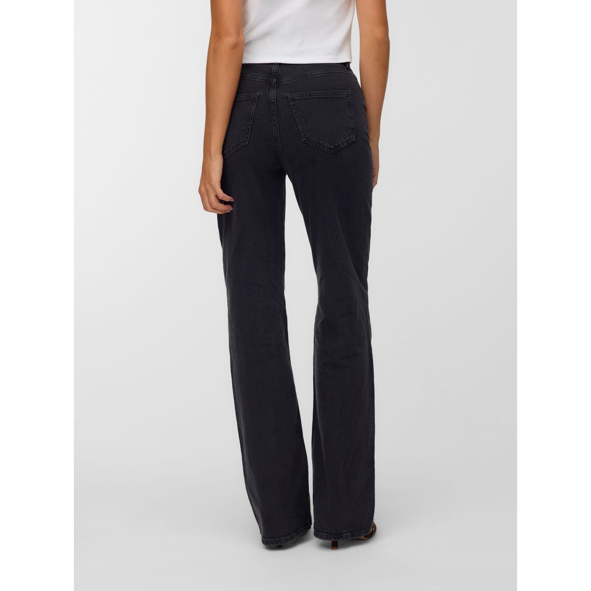 Jean À Coupe Large dark grey denim, VERO MODA