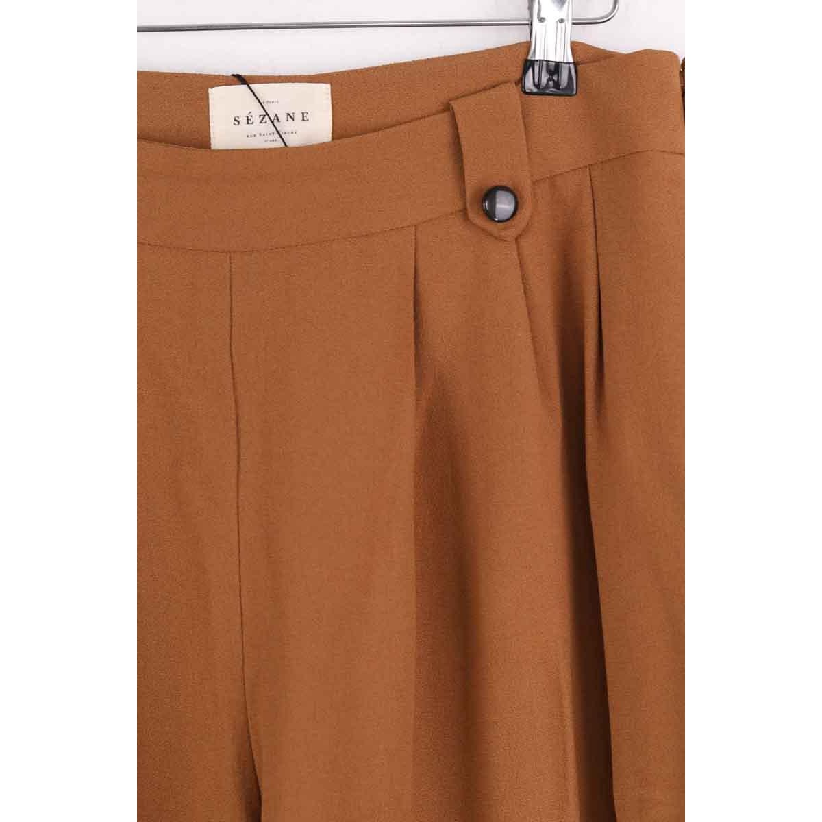 Pantalon large - Très Bon État marron, SEZANE