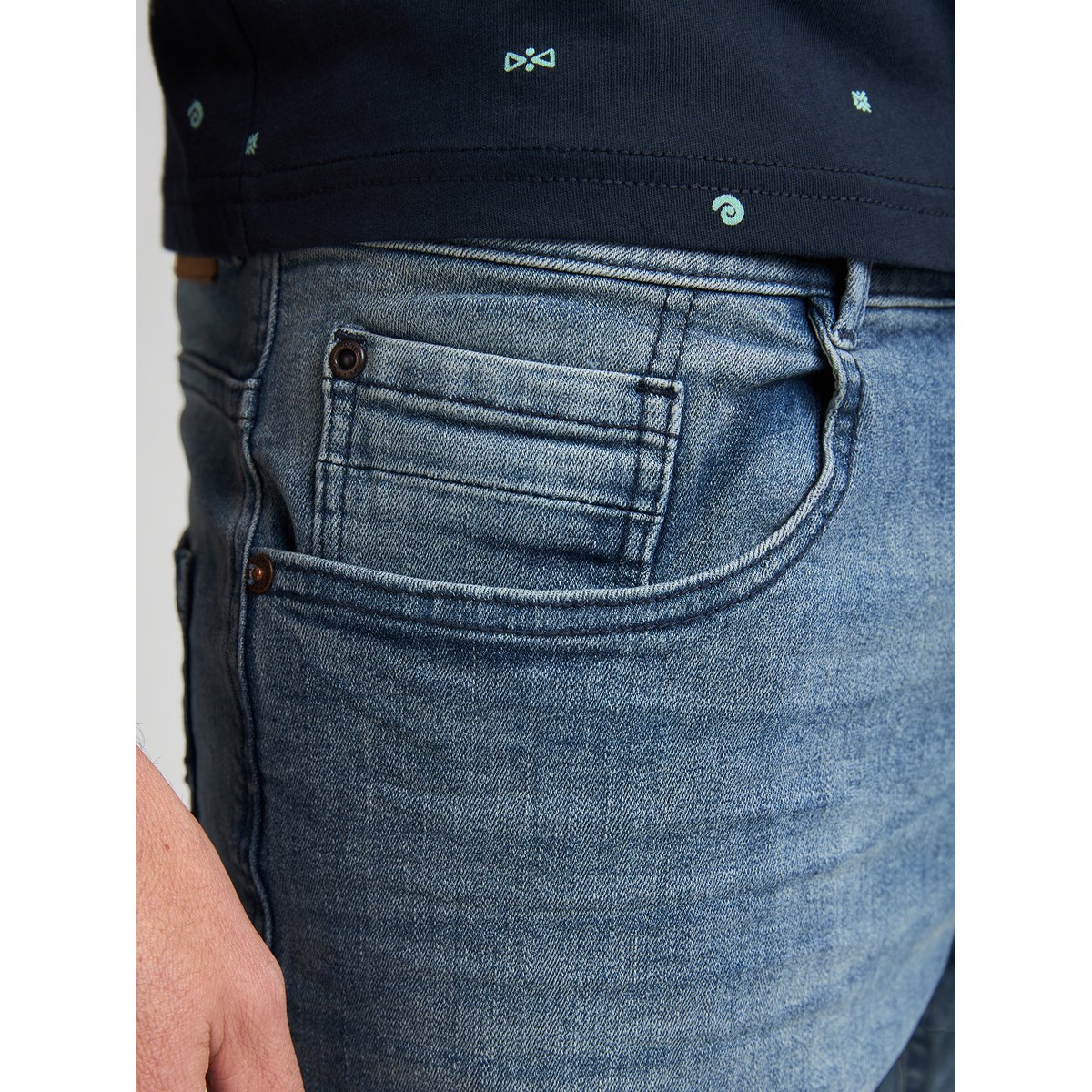 Short en jean regular-fit bullseye desertfox bleu forest fog, PETROL INDUSTRIES