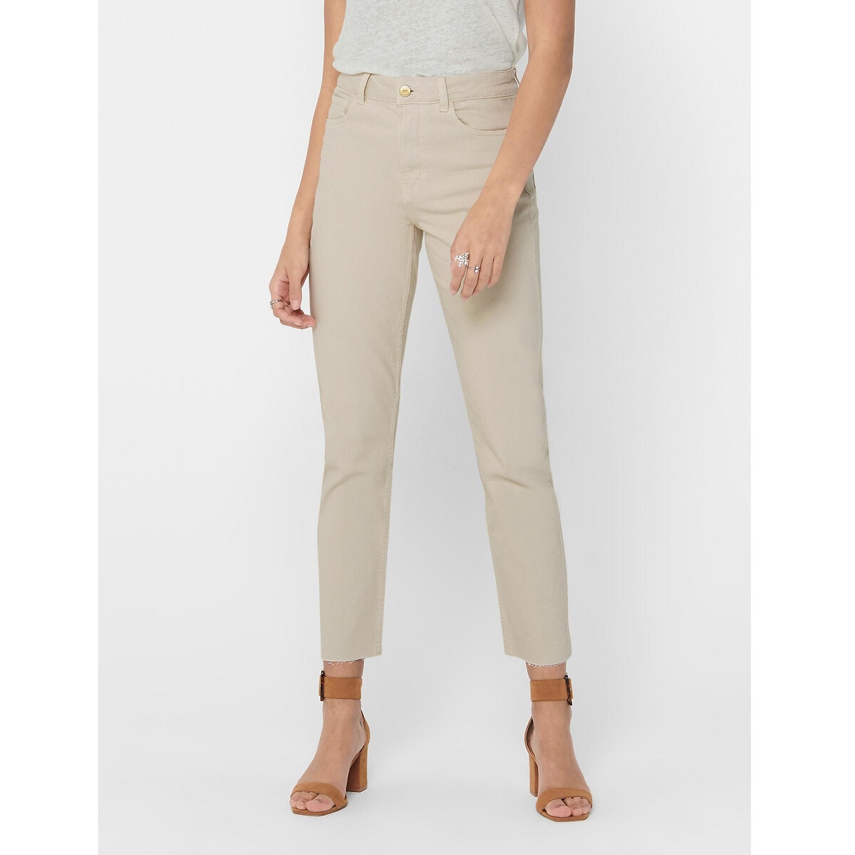 Jean Boyfit, Taille Haute ecru, ONLY
