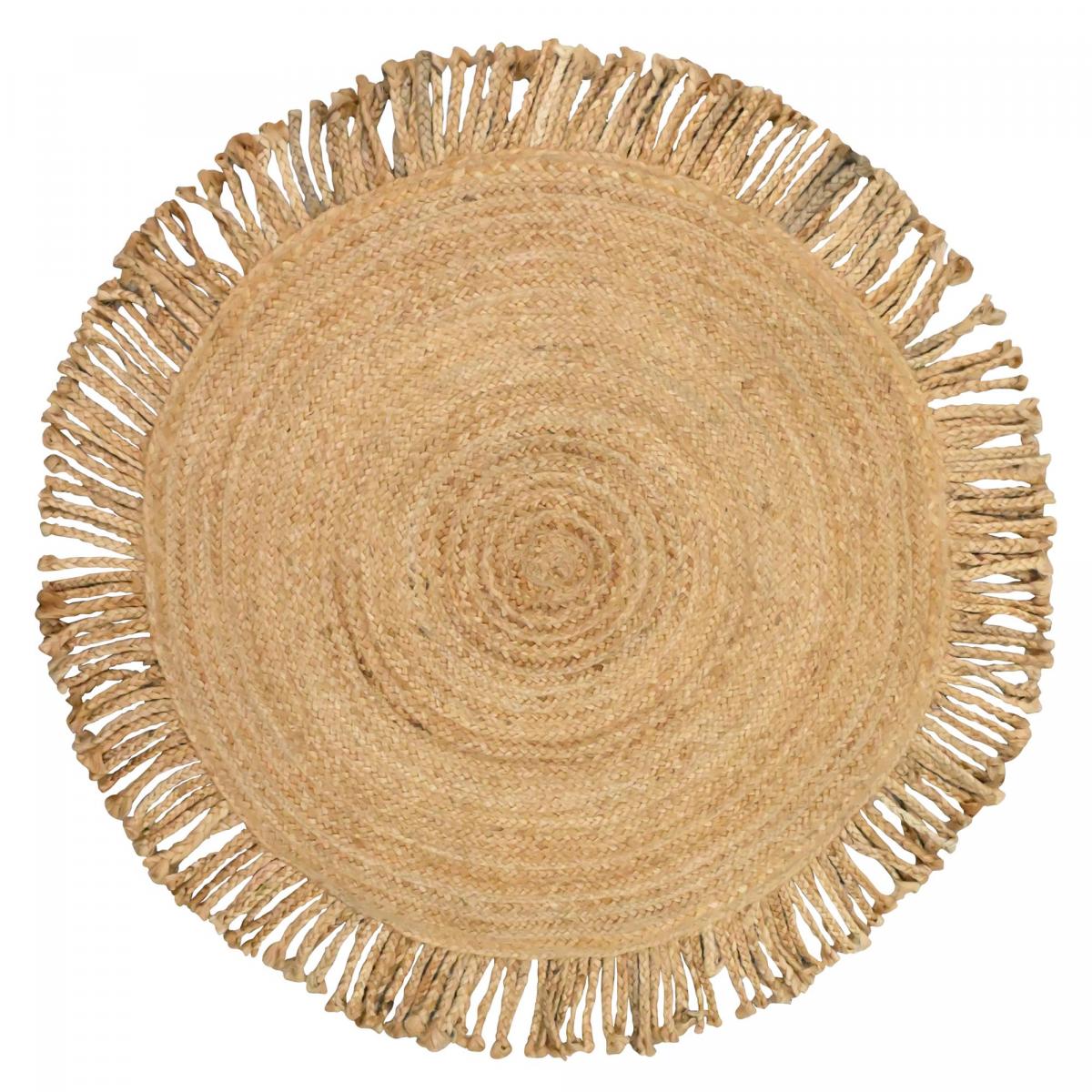Tapis rond JT SATCH , tapis jute artisanal beige, UN AMOUR DE TAPIS