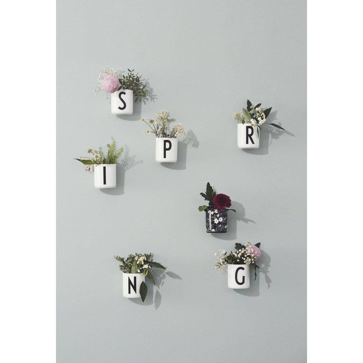 Mug en Porcelaine Blanc Personal A-Z w lettre noire, DESIGN LETTERS