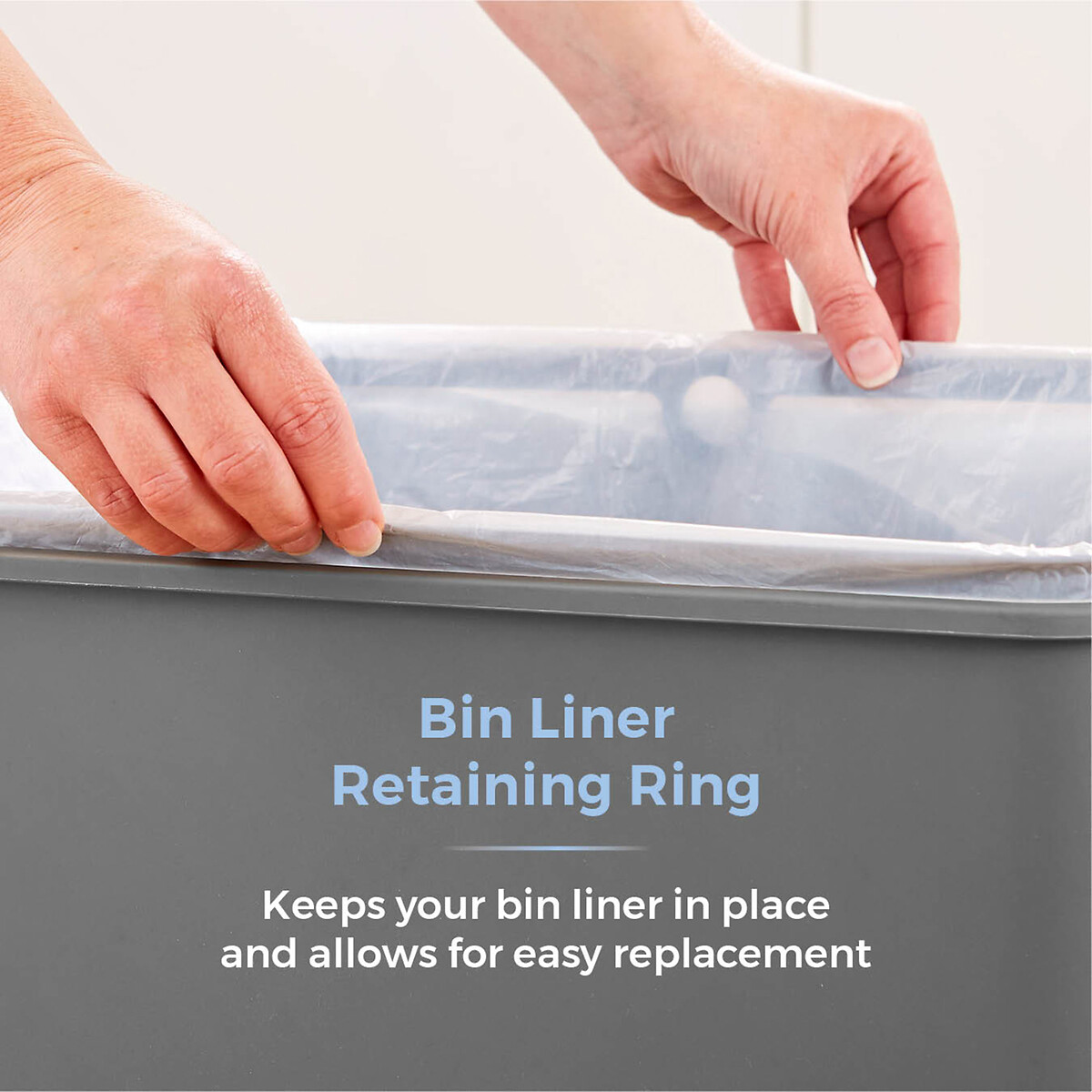 50L Rectangular Sensor Bin grey, TOWER