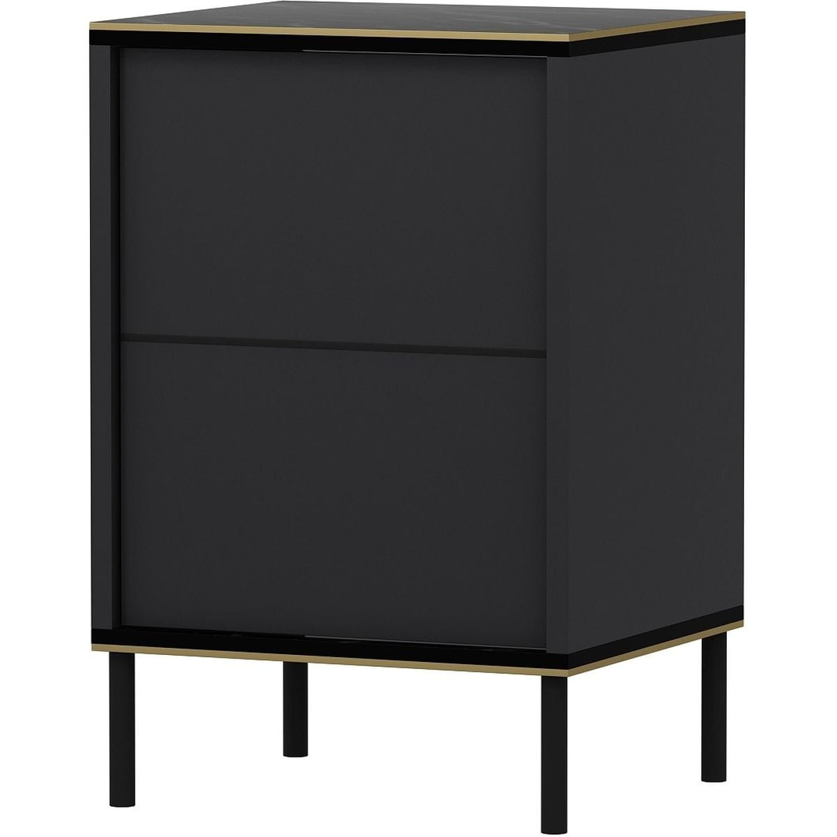 Table de chevet 1 porte - KORA gris anthracite, HOMIFAB