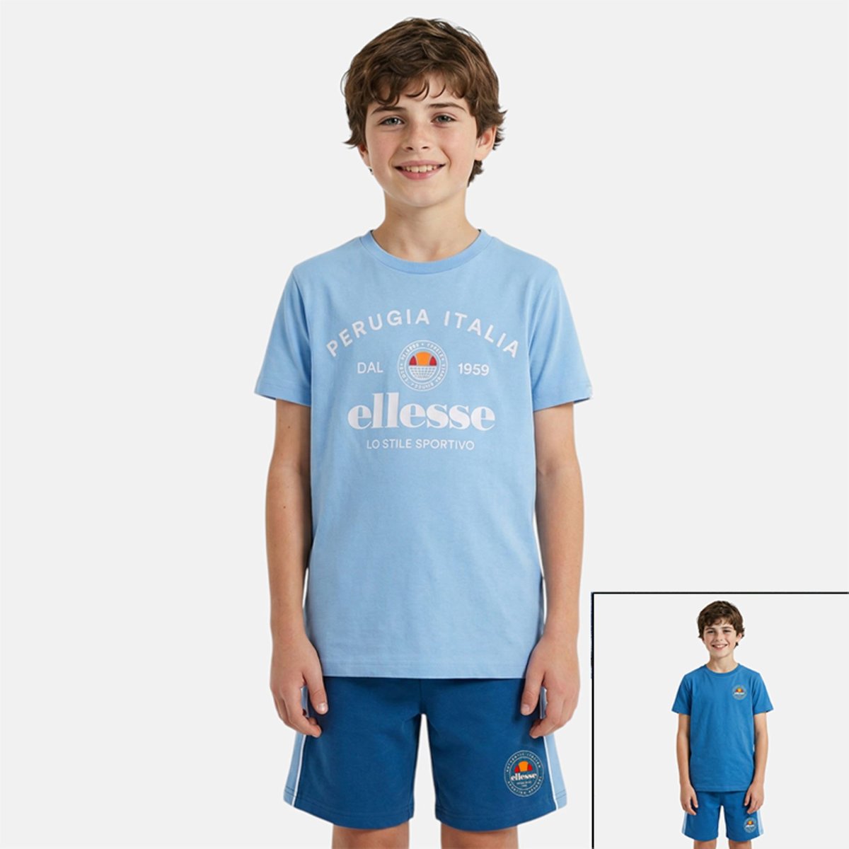 Lot de 2 t-shirts manches courtes et short SUMMER CAMP bleu roi, ELLESSE