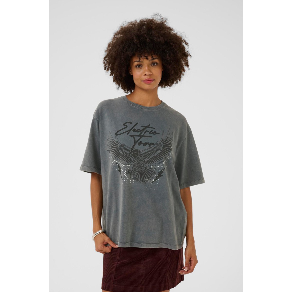 T-shirt à manches courtes gris grey wash, CULTURE