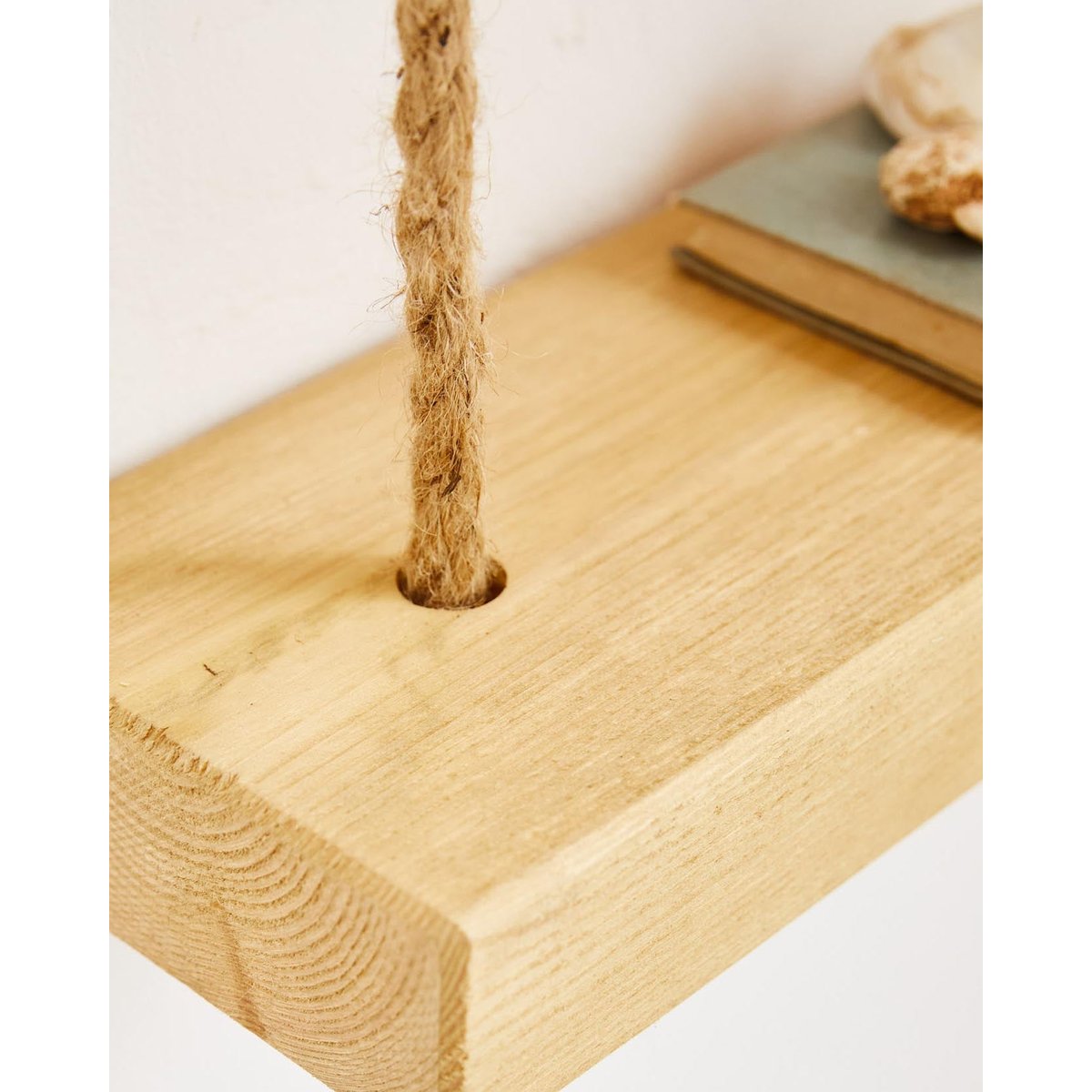 Étagère murale en bois massif olive 3 étagères 100 cm - MAKEMBA olivier, HANNUN