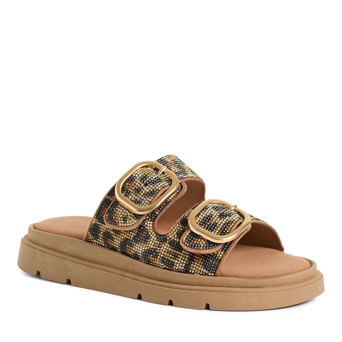Mule en boucle marron cognac croco, MARCO TOZZI
