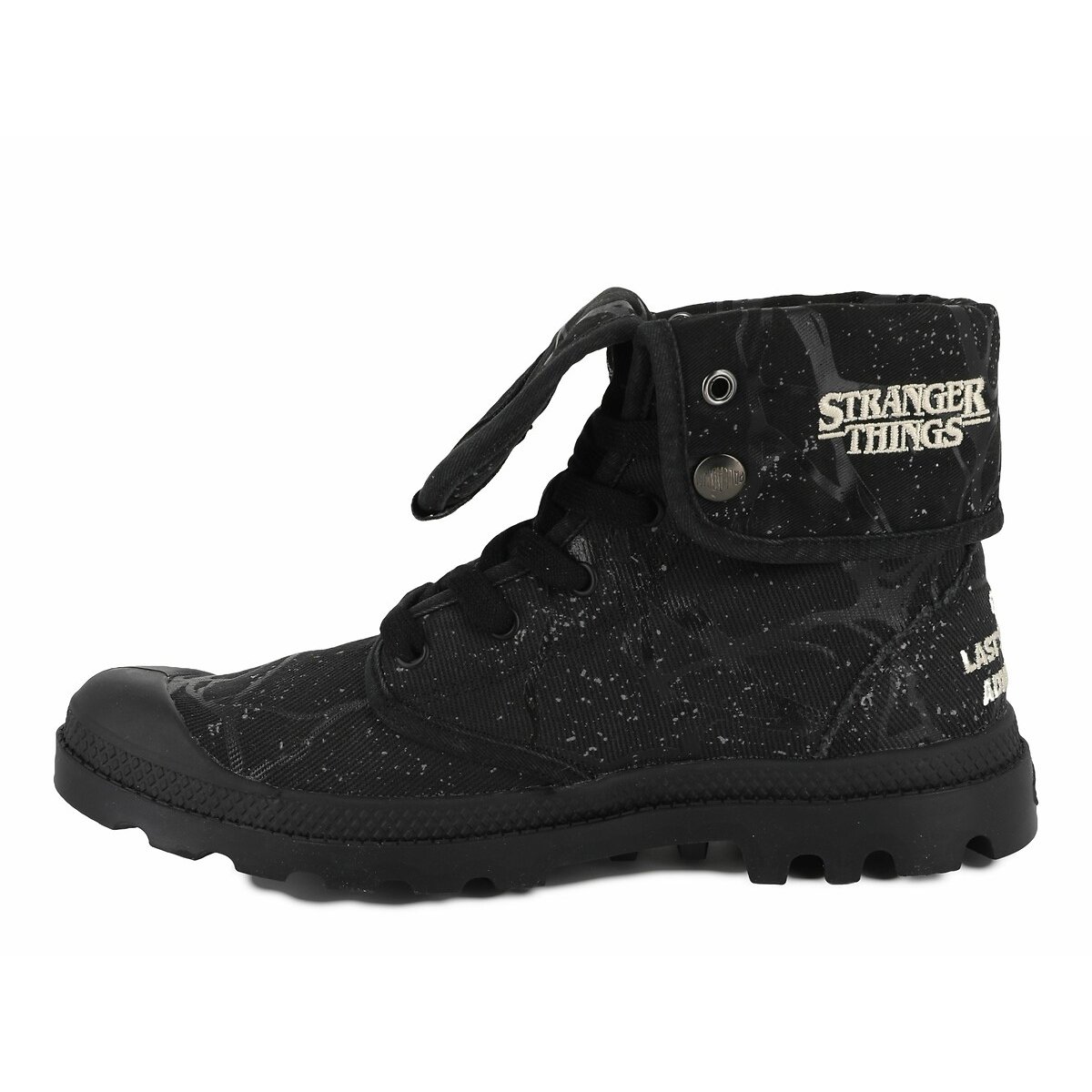 Baskets à revers BAGGY HOPPER TUNNELS STRANGER THINGS noir, PALLADIUM