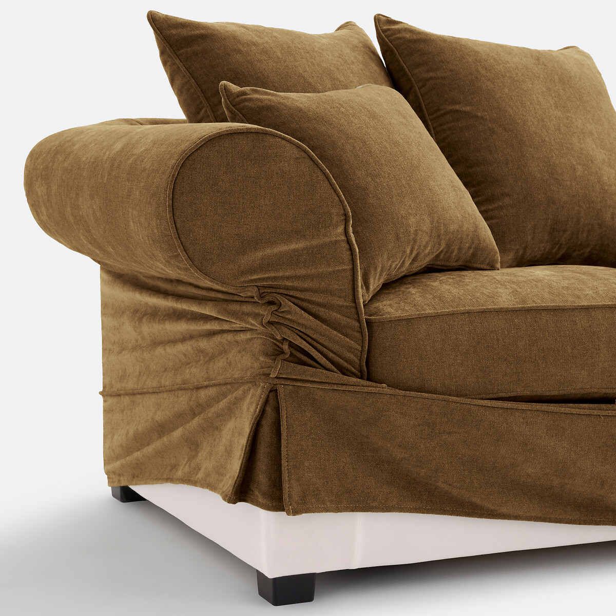 Canapé 2, 3, ou 4 places, déhoussable, en polyester chiné, ADELIA bronze, LA REDOUTE INTERIEURS