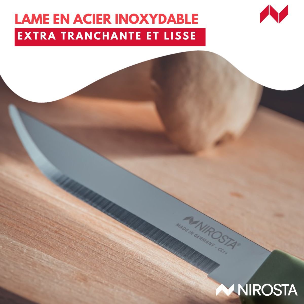 Couteau d’office universel 22,5 cm ELEMENTAL vert, NIROSTA