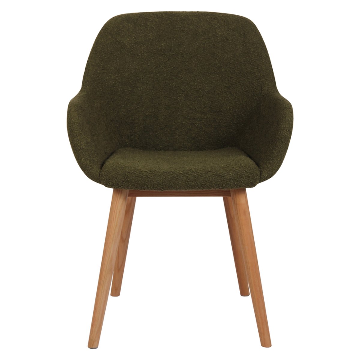 Chaise repas effet laine boucletteTerracotta kaki, ZAGO