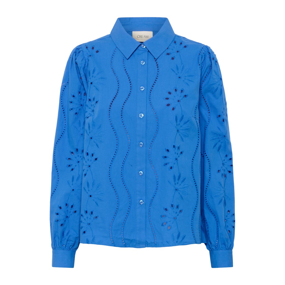 Chemise à manches longues bleu palace blue, CREAM