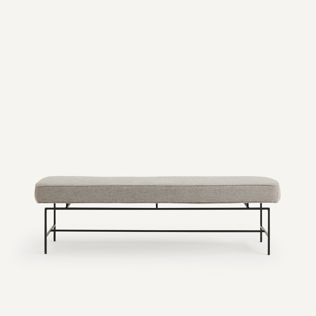 Panca/panca da letto rivestimento texturé, Oreko grigio chiaro, AM.PM