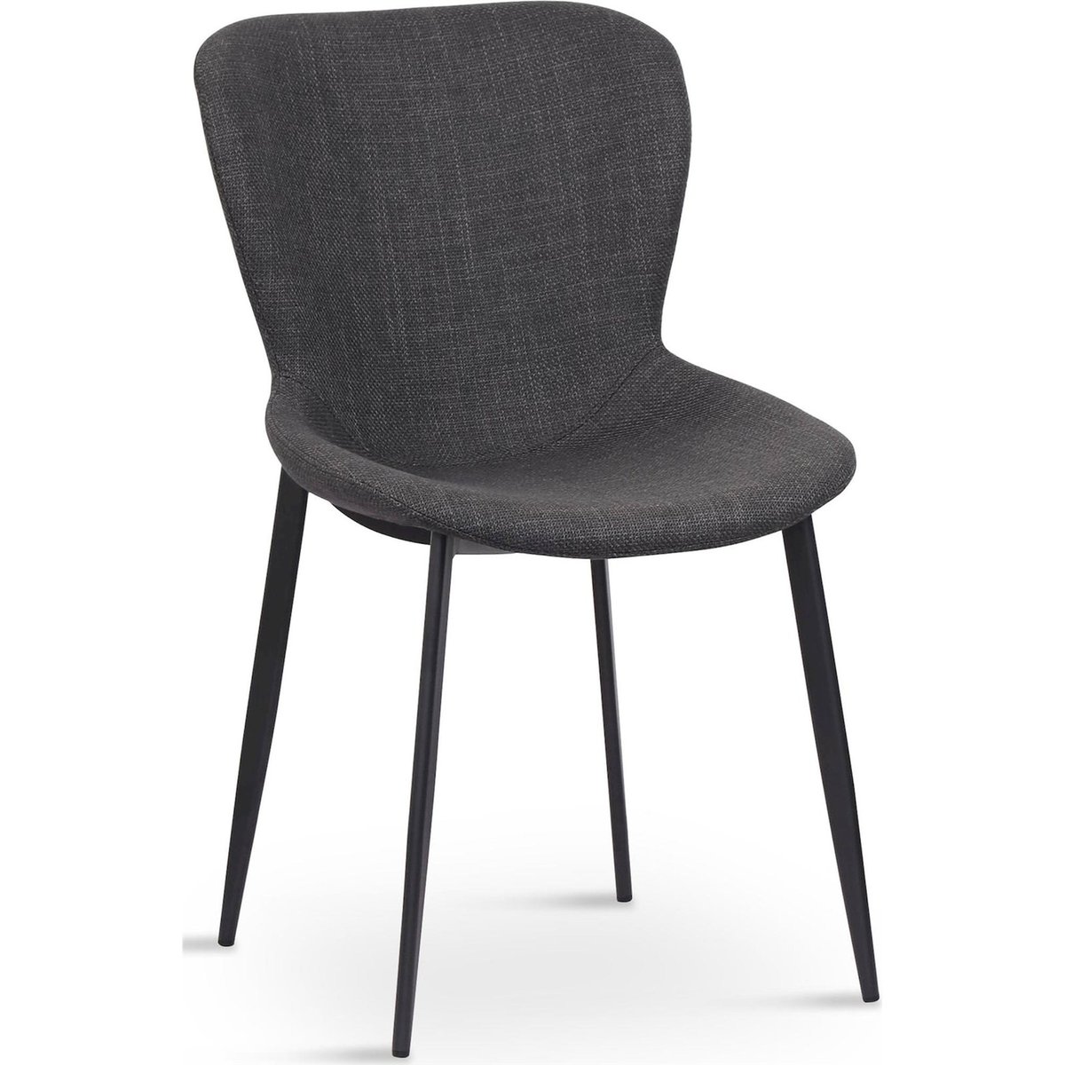 Chaise tapissée style scandinave graphite, RECOLLECTION