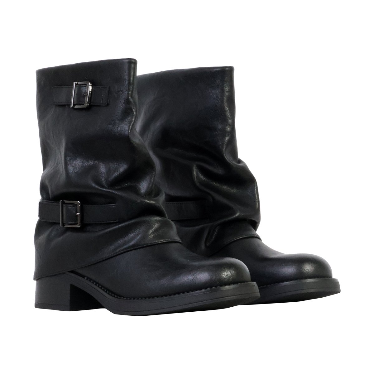 Bottines à Boucles Brides Super Mode noir, ENZA NUCCI