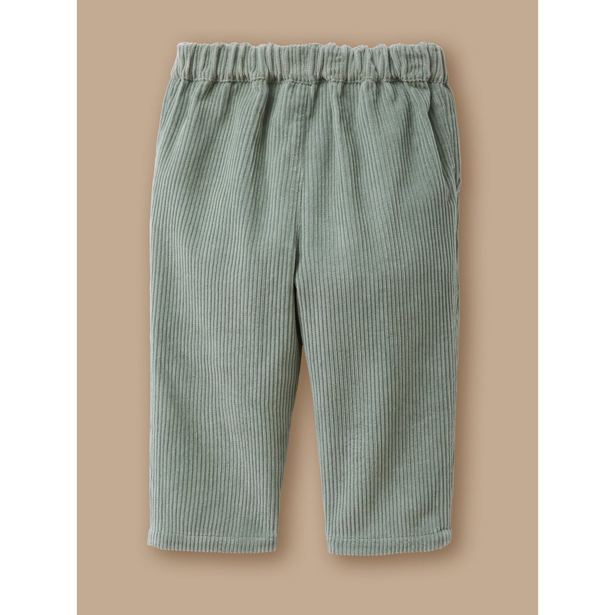 Pantalon en velours côtelé vert pastel, CYRILLUS