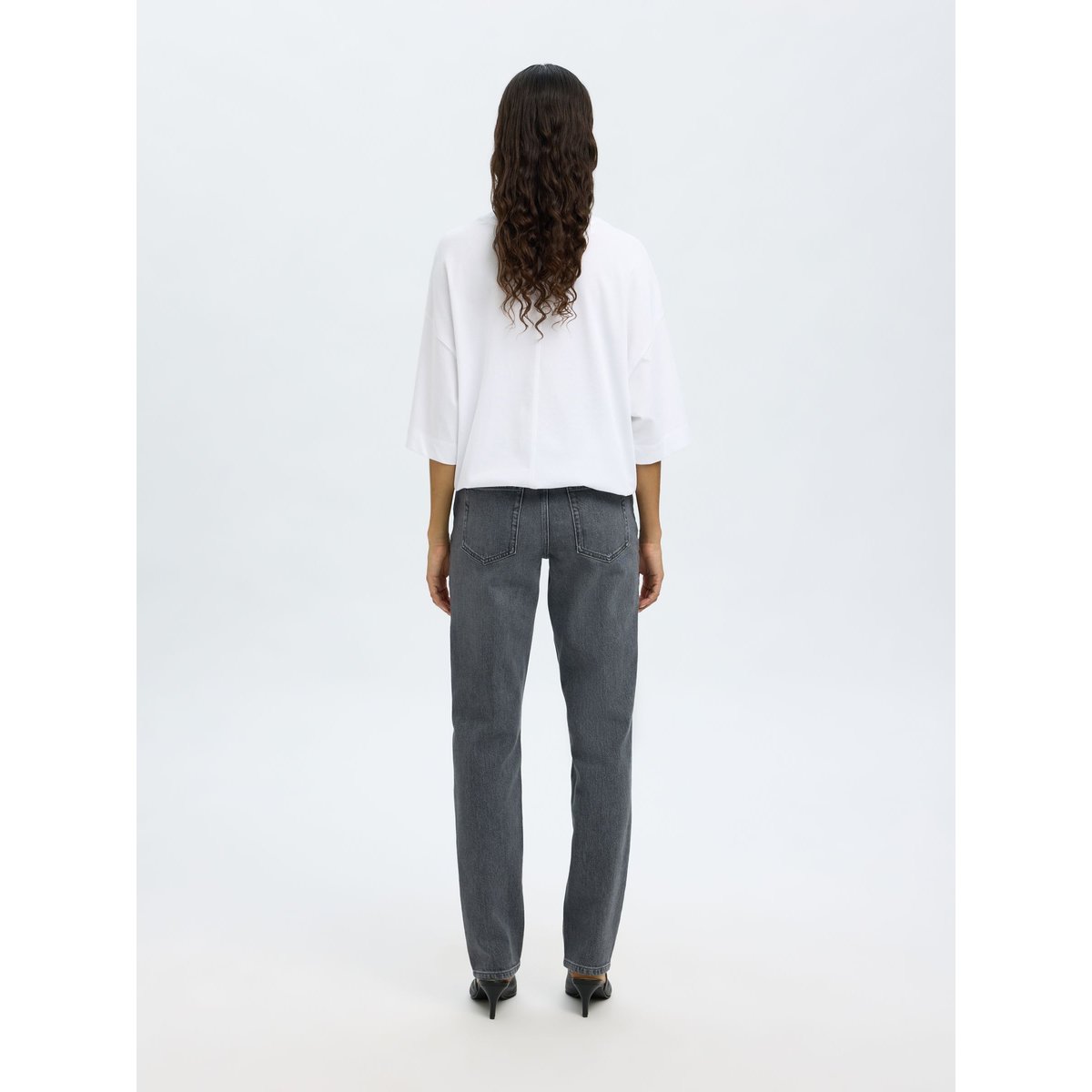 Jean Coupe Slim Fuselée medium grey denim, SELECTED