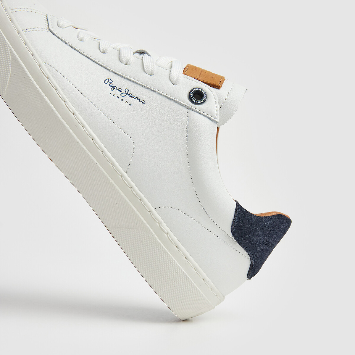 Baskets en cuir YOGI ORIGINAL blanc, PEPE JEANS