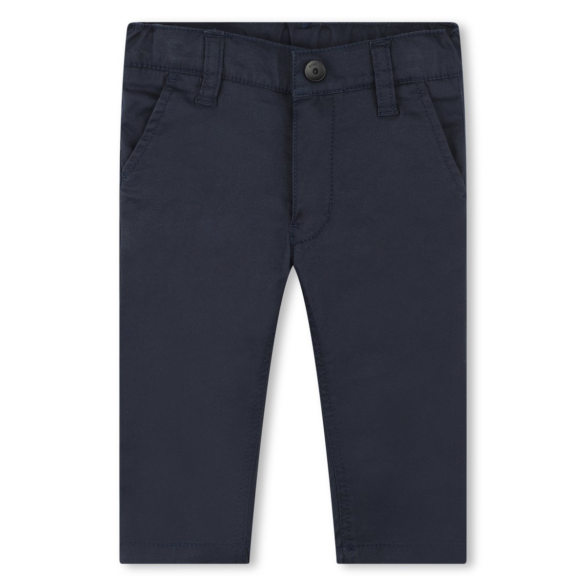 Pantalon uni en sergé bleu cargo, BOSS KIDSWEAR