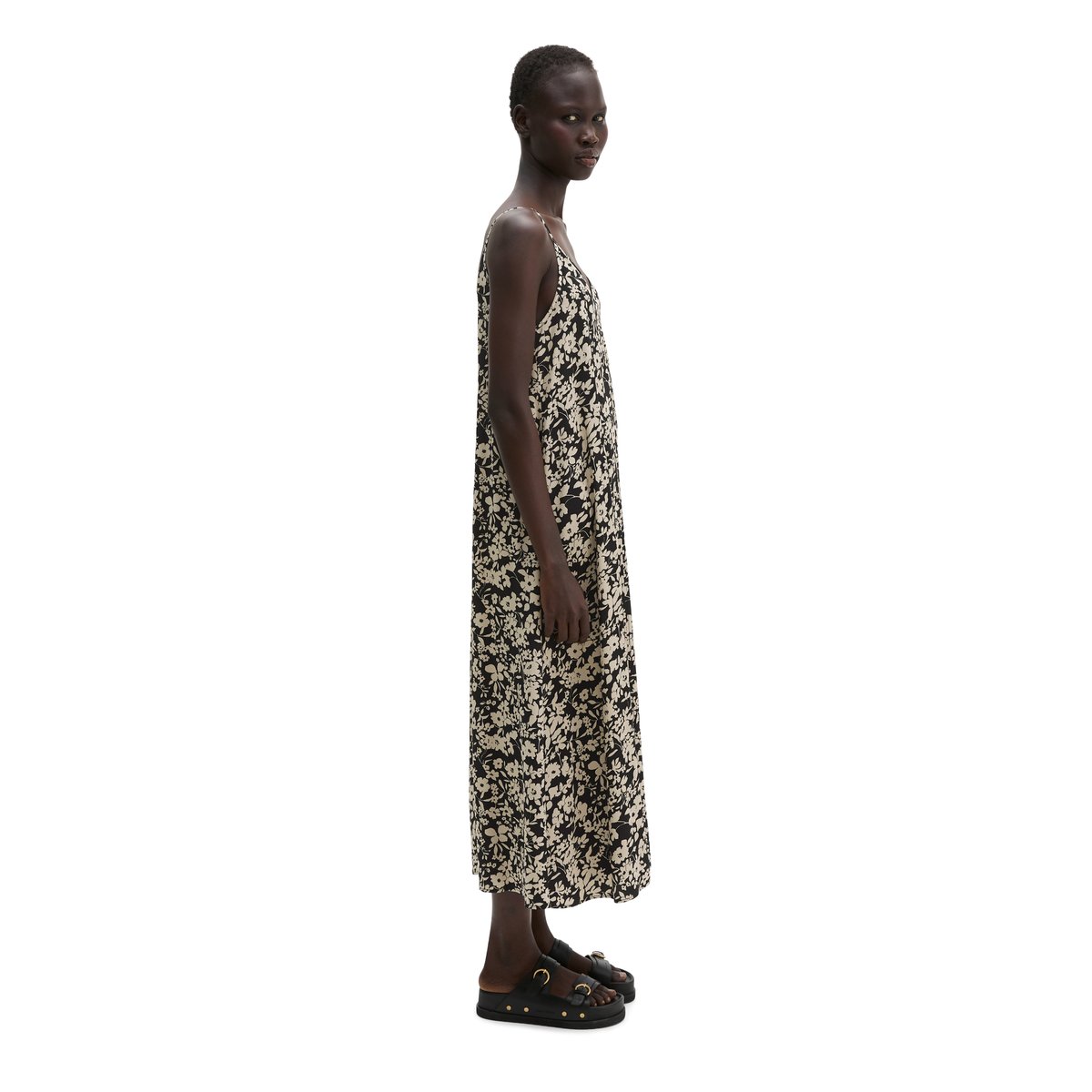 Robe d'été A-Shape en sergé de viscose imprimé noir, MARC O'POLO