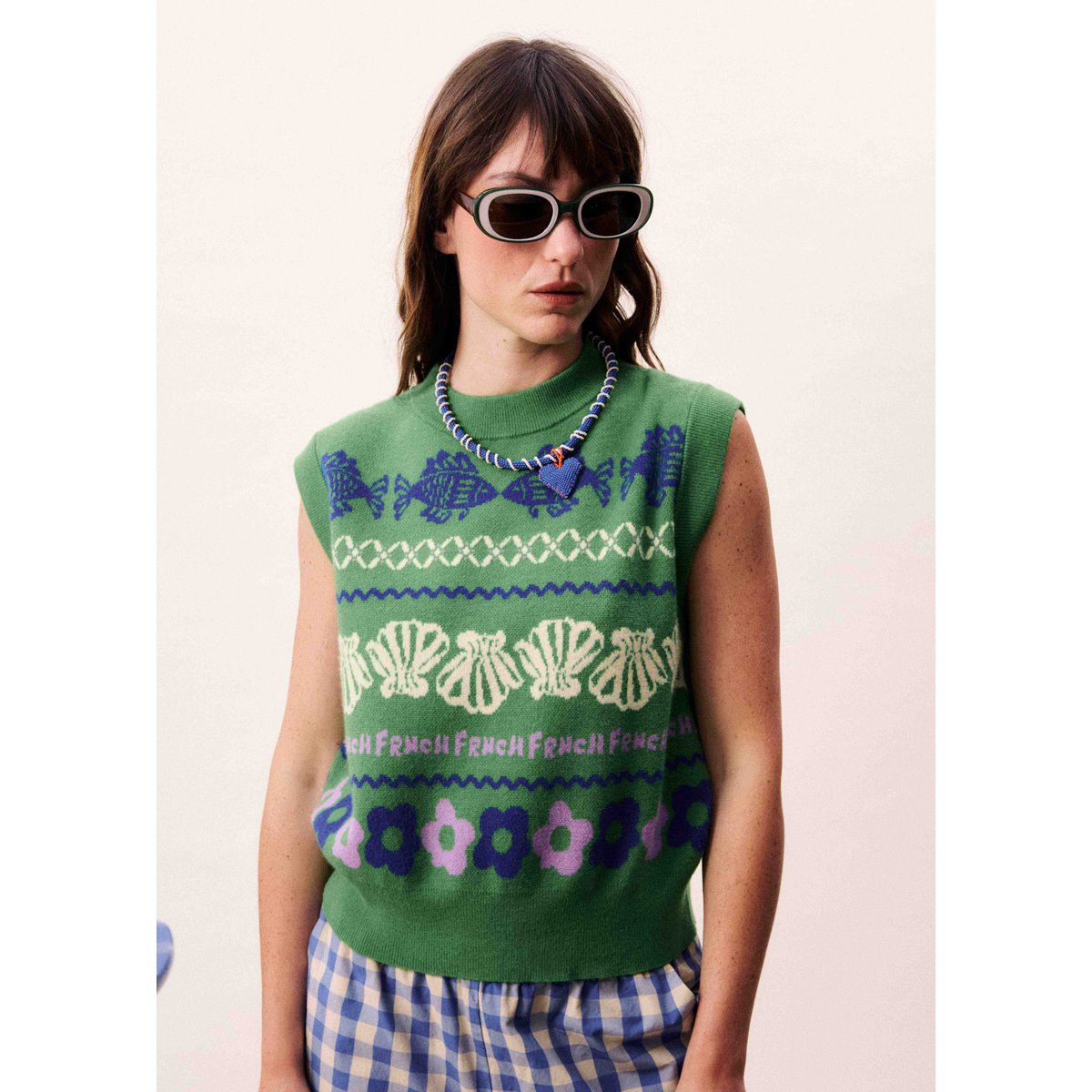 Pull JOHANNE vert, FRNCH
