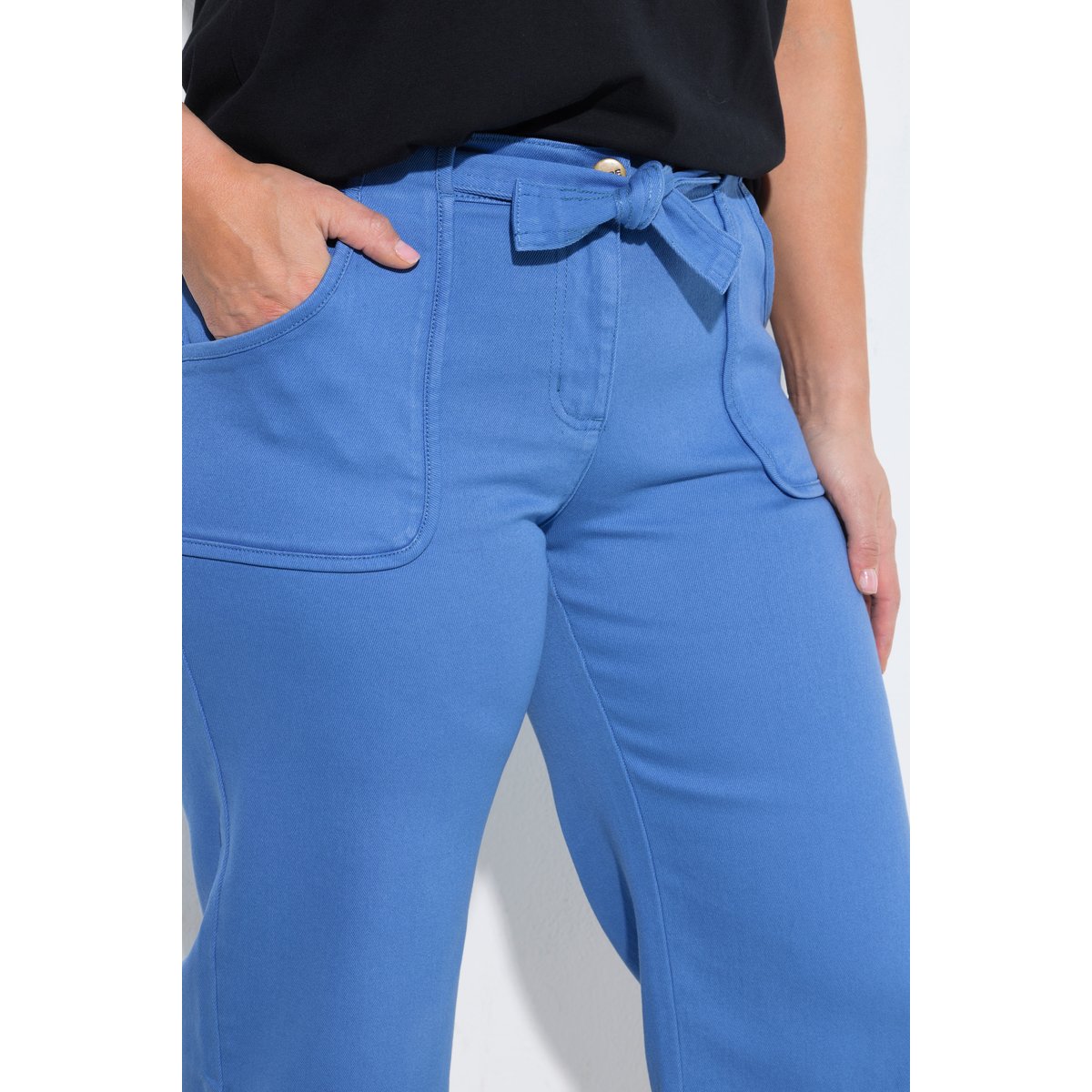 Jupe-culotte en jean, jambe large bleu clair, ULLA POPKEN