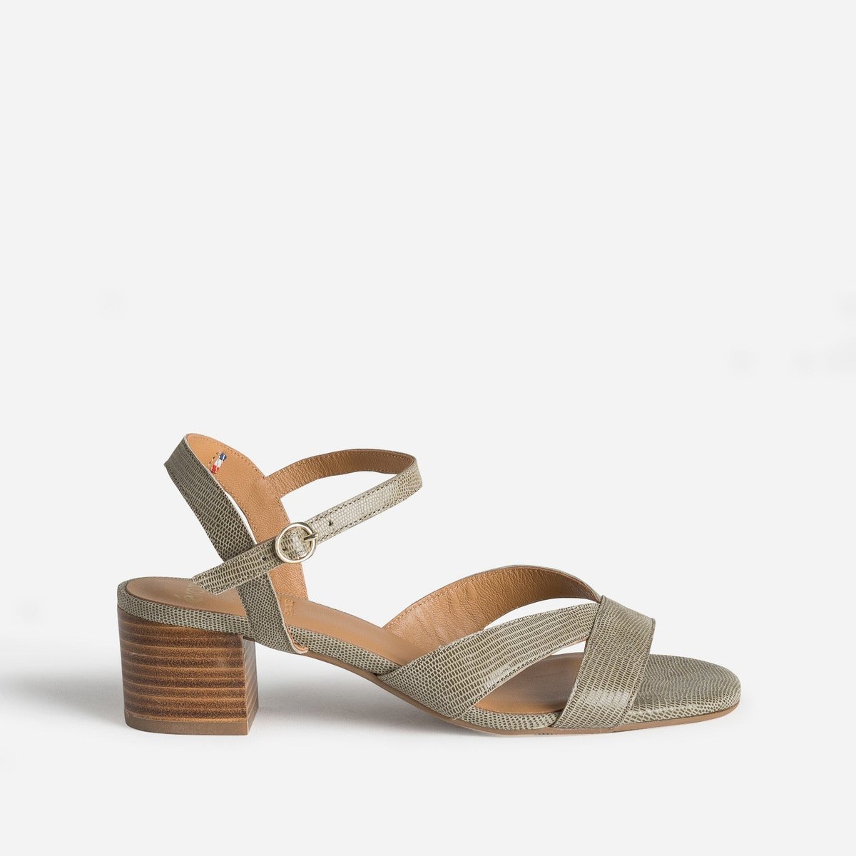 Escarpin en cuir TAROXA sauge, ERAM