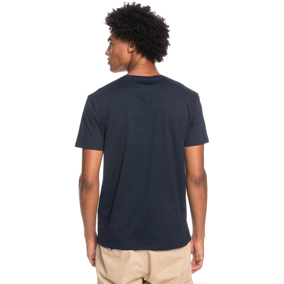 T-shirt à manches courtes col rond logo bleu marine, QUIKSILVER