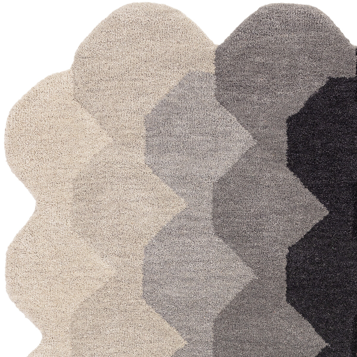 Gradient Pattern Hand Tufted Rug in 100% Wool charcoal, ÉDITÉ