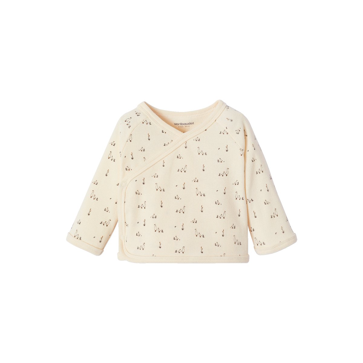 Ensemble naissance 4 pièces bébé petites oies coffret cadeau vanille, VERTBAUDET