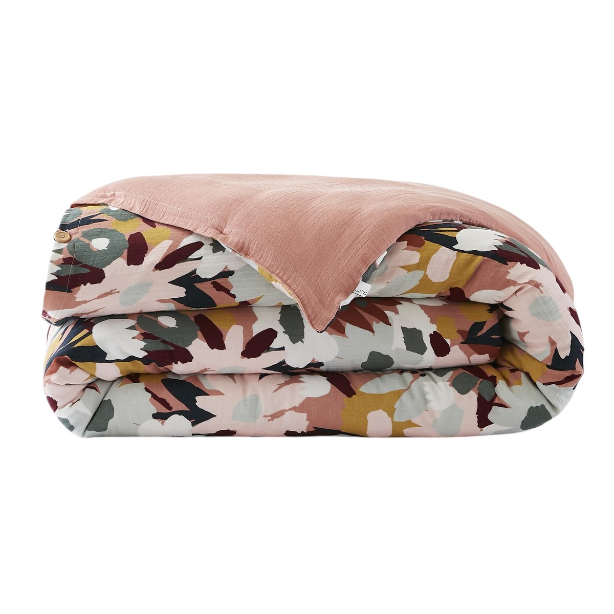 Housse de couette Gaze Coton Leane rose, EDEN