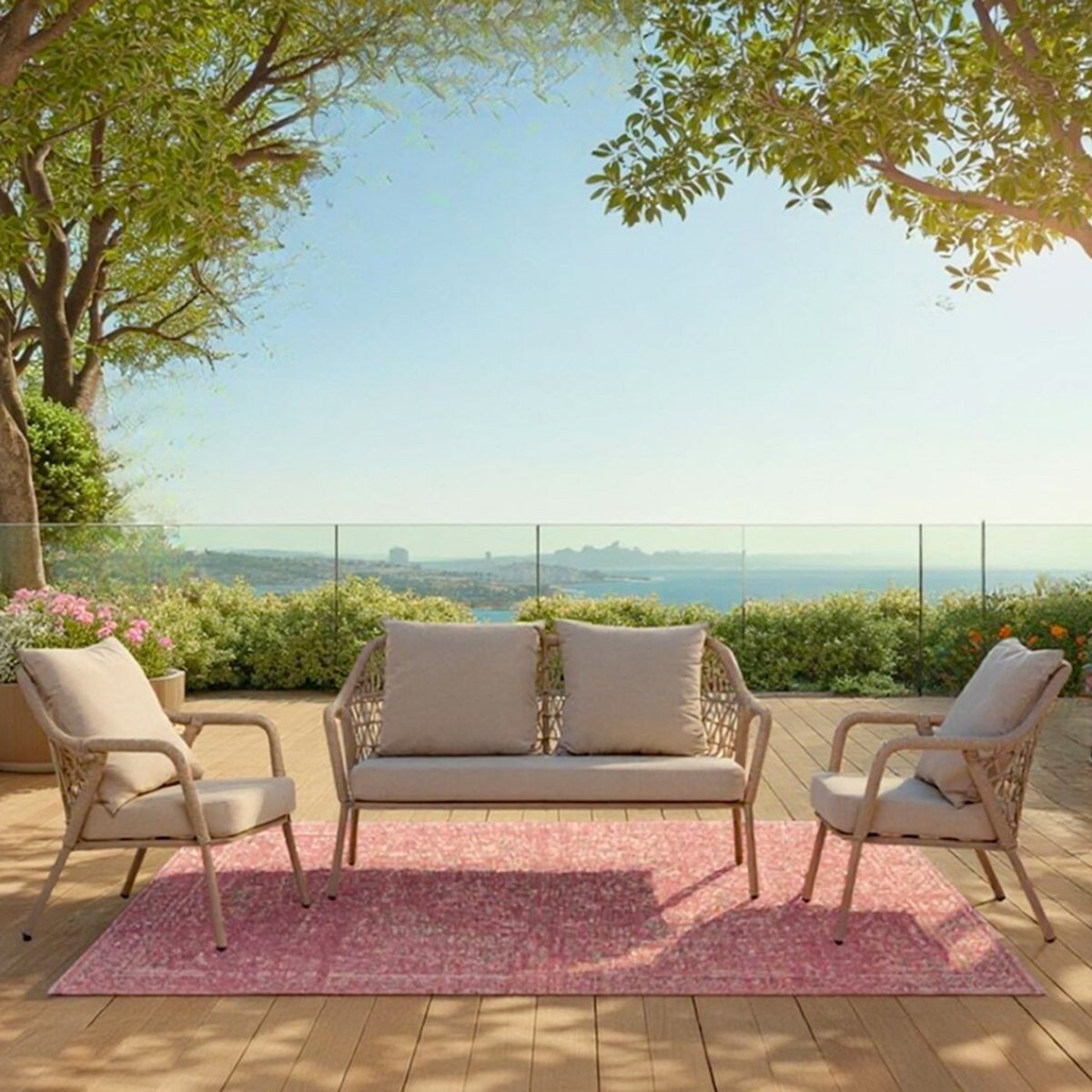 Canapé de jardin 2 places, MILOS beige, KARE DESIGN