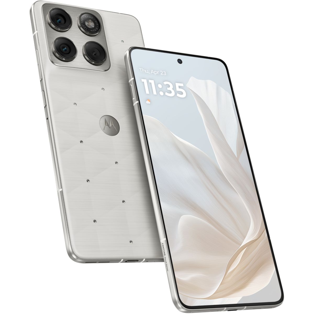 Smartphone Edge70 512Go Swarovski Cloud dancer couleur unique, MOTOROLA