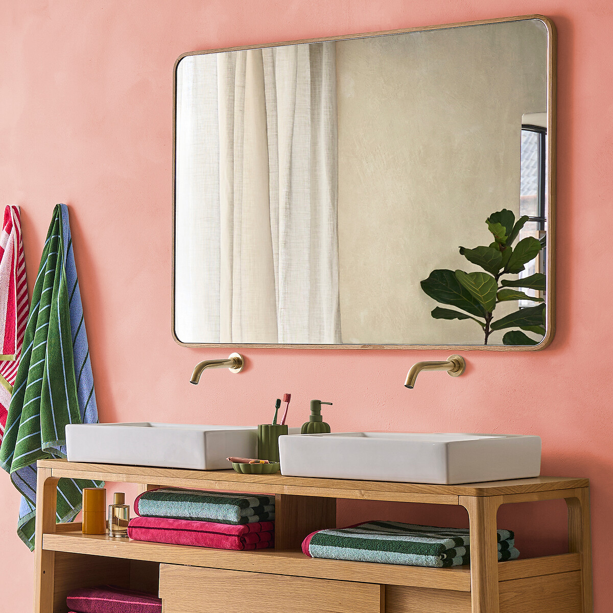 Set de salle de bain, Tinio kaki, LA REDOUTE INTERIEURS