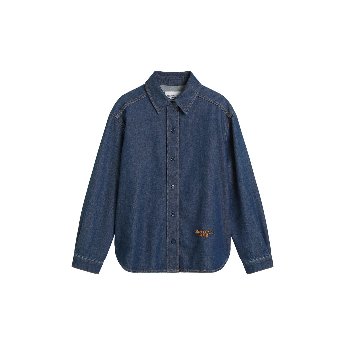 Blouse en jean regular en pur coton bio bleu fooncé, MARC O’POLO DENIM