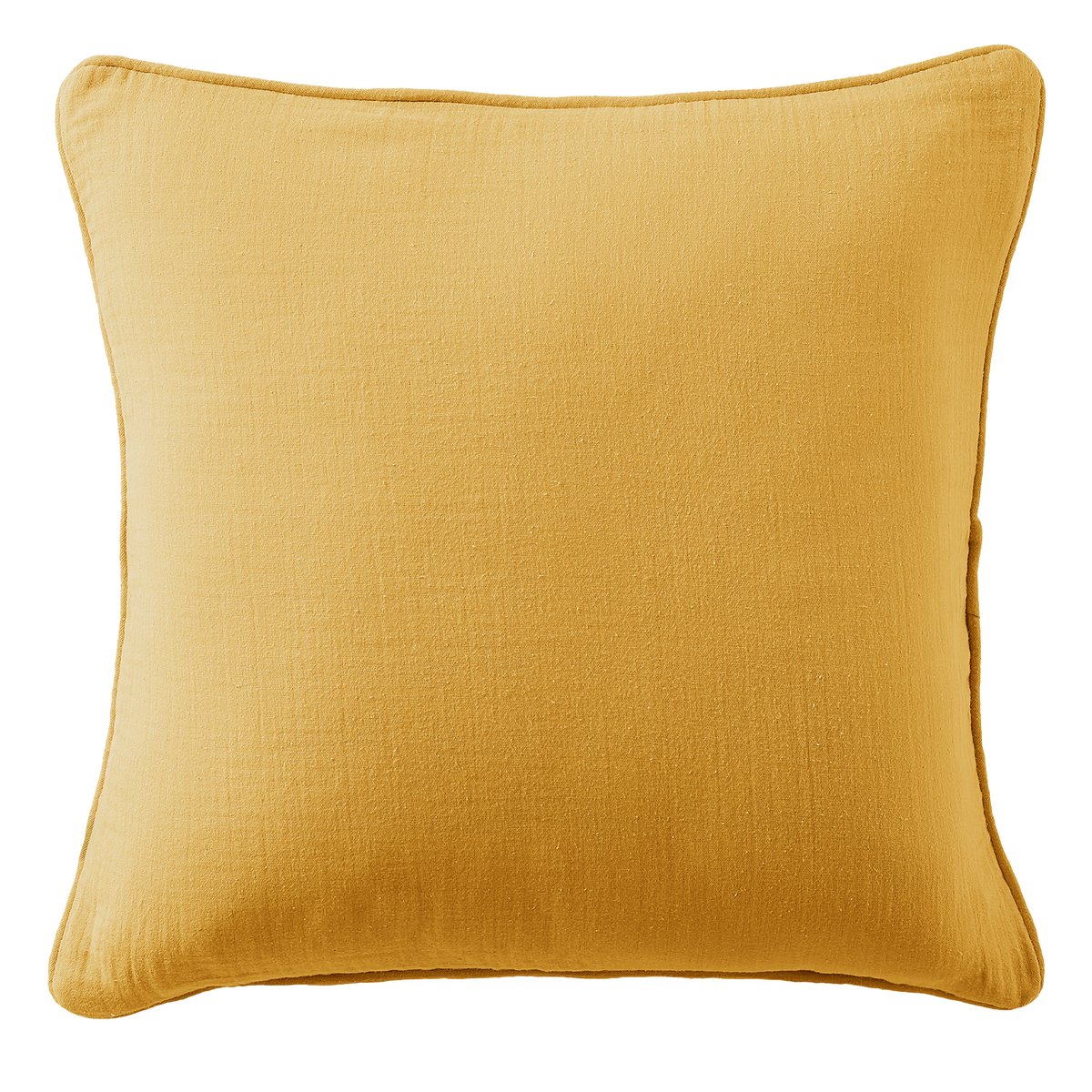 Coussin carré déhoussable 45x45 cm Gaze de Coton Terra Safran safran, EDEN