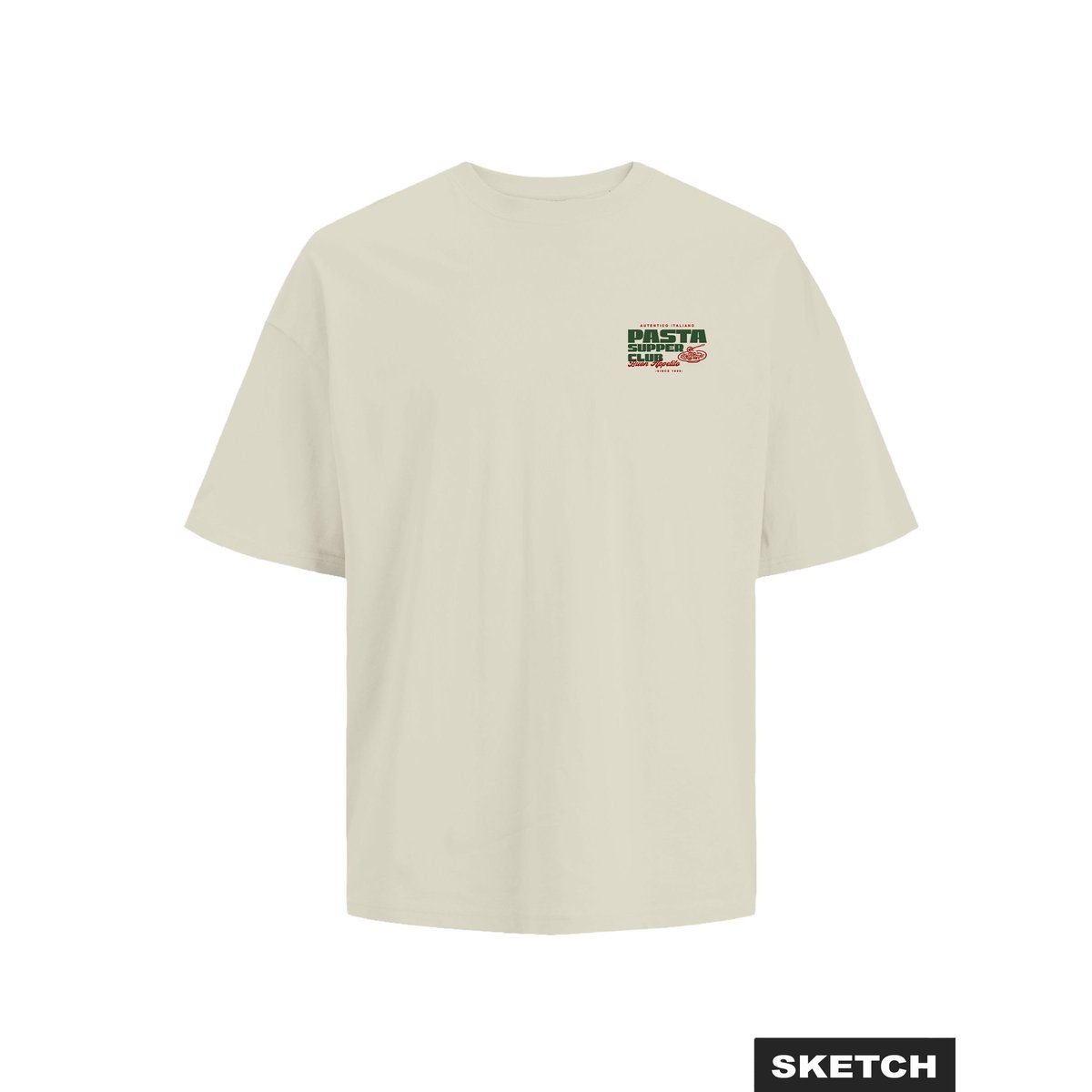 T-Shirt antique white, JACK & JONES