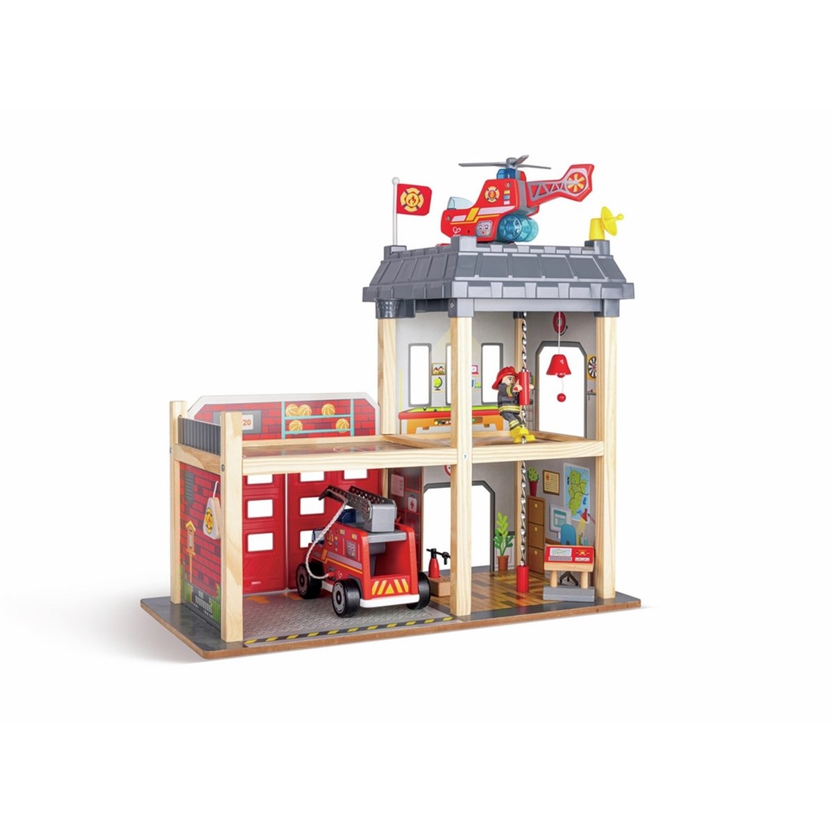 Grande caserne de pompiers E3023 multicolore, HAPE