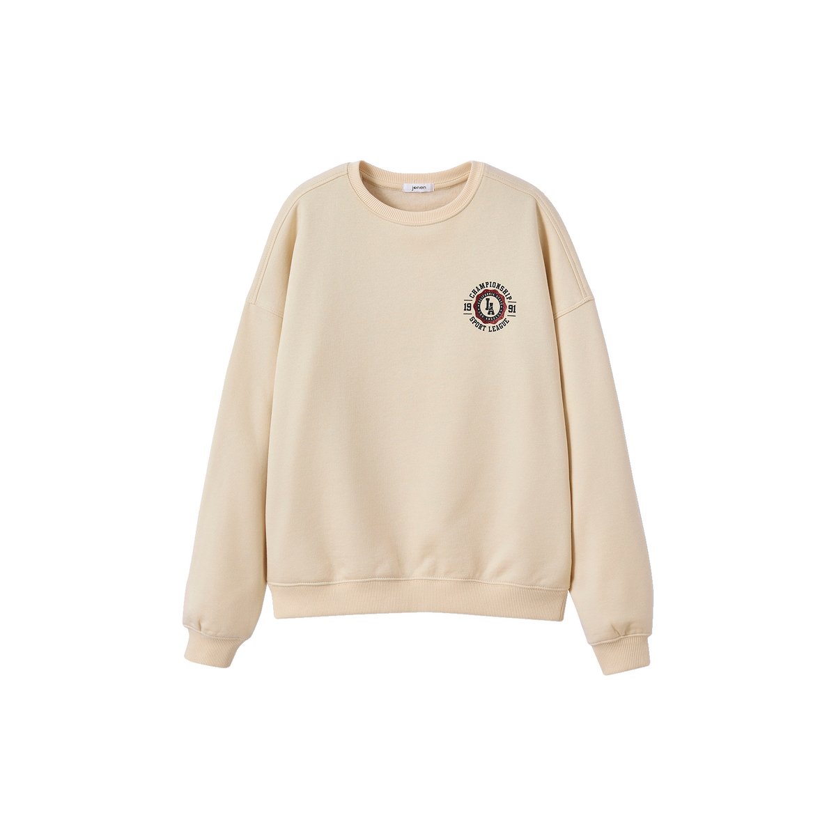 Sweat University lettres glitter au dos écru, JONEN