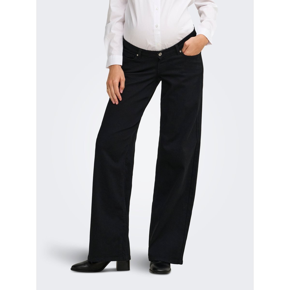 Jean À Jambe Large black denim, ONLY