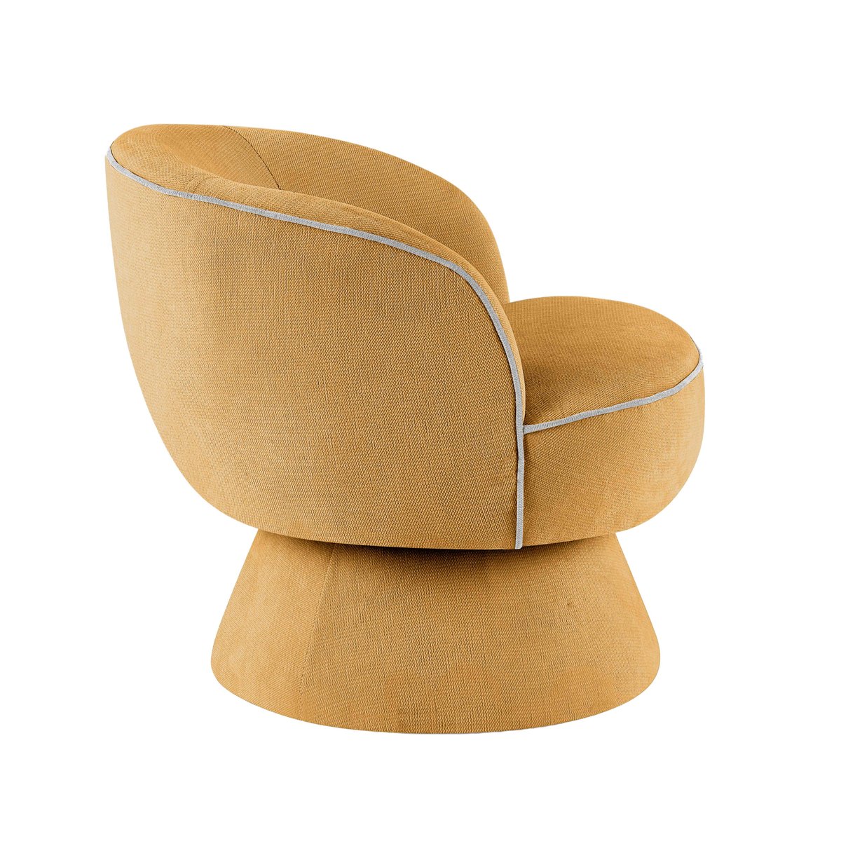 Fauteuil pivotant en tissu, SMASH jaune, OVIALA