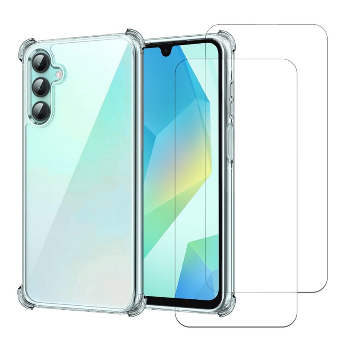 Coque Galaxy A16/a16 5g antichoc + 2 vitres transparent, EVETANE
