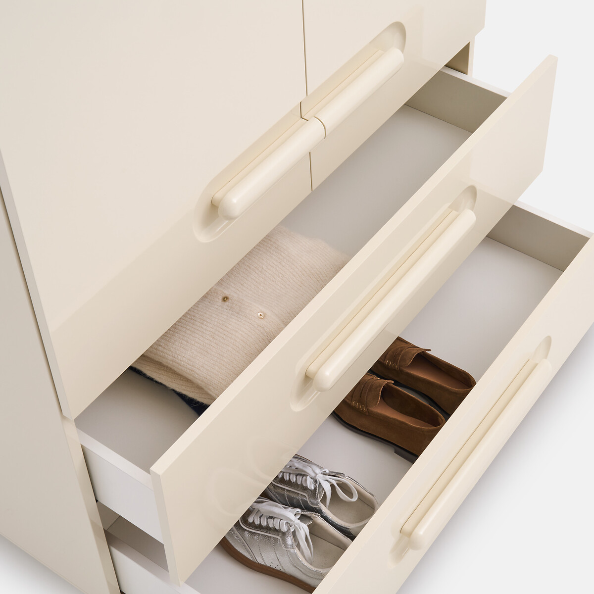 Kledingkast, 2 deuren, 2 lades, NEWCOOL ivoor, LA REDOUTE INTERIEURS