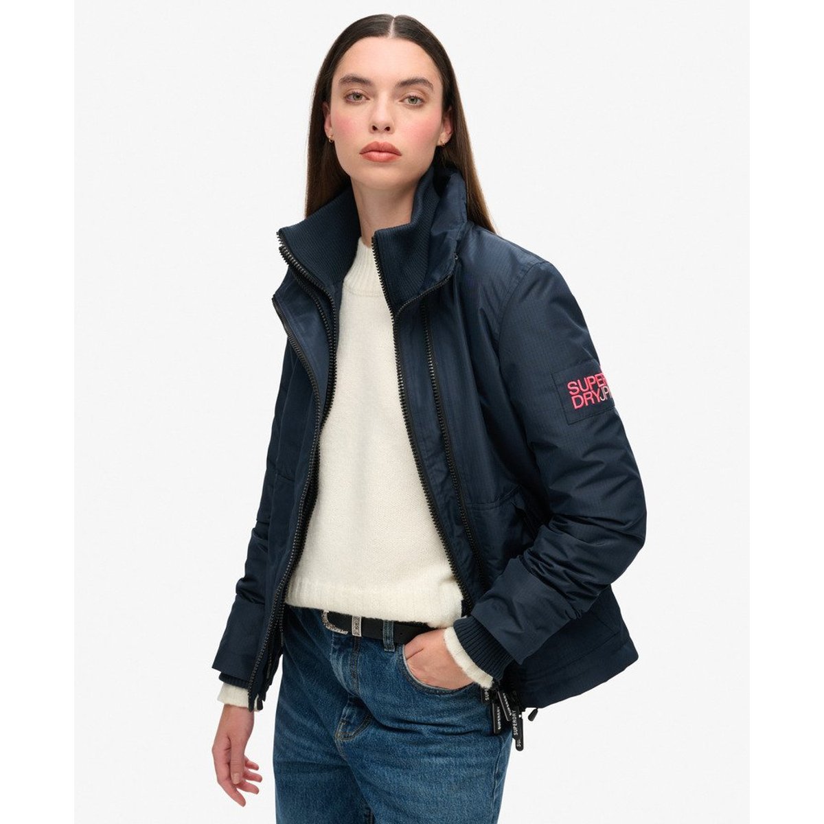 Veste Mountain Windbreaker bleu marine éclipse, SUPERDRY