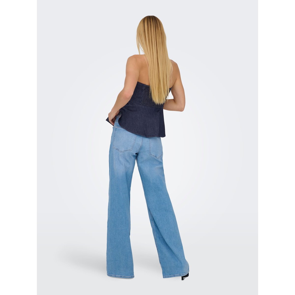 Top dark blue denim, ONLY
