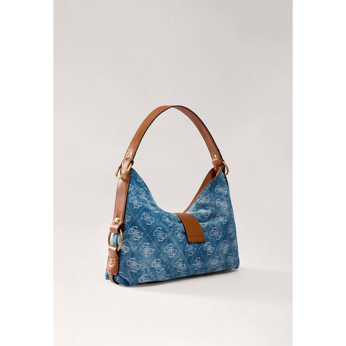 Grand Sac À Épaule Camden bleu clair, GUESS