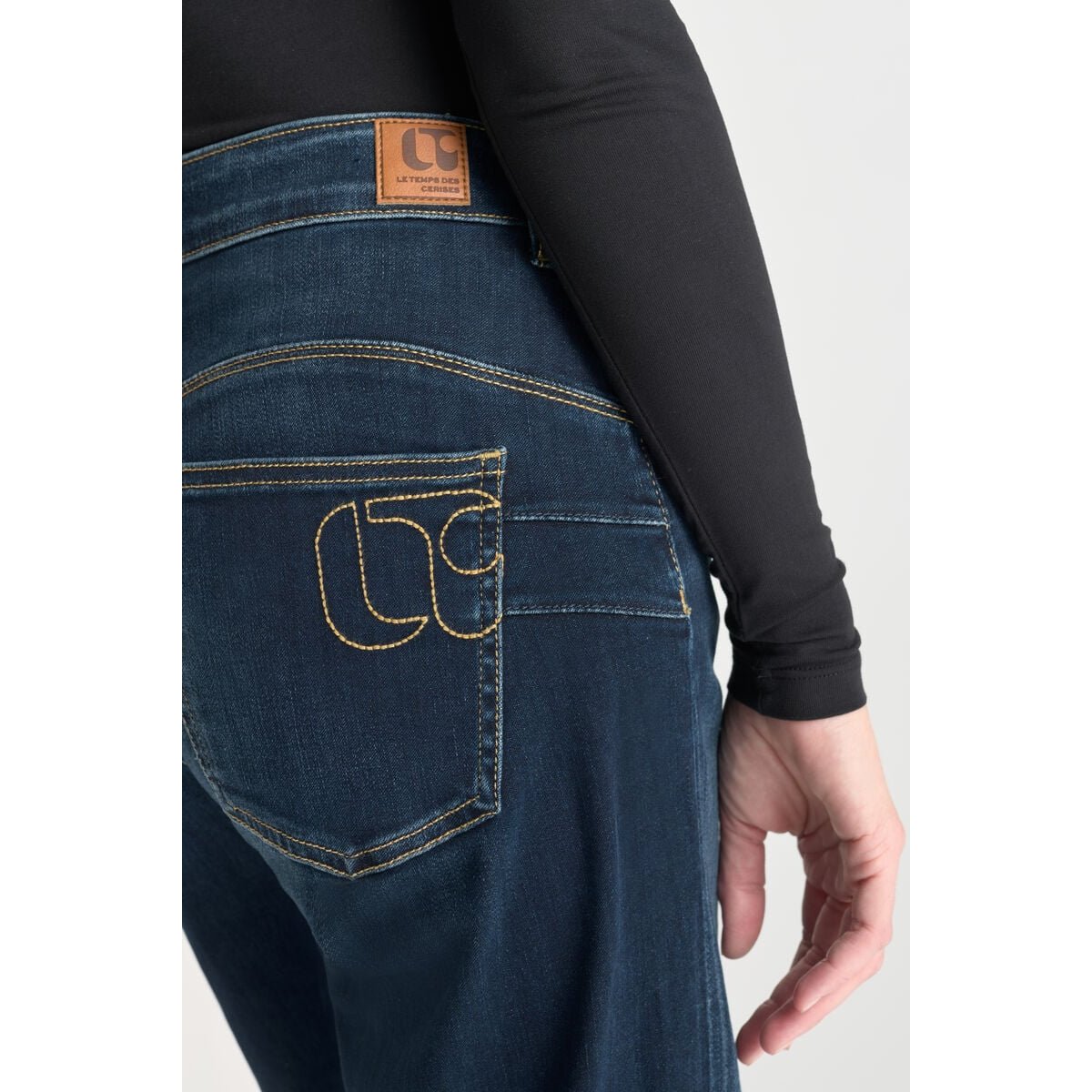 Jeans loose, large pulp wide leg , 7/8ème blue, LE TEMPS DES CERISES