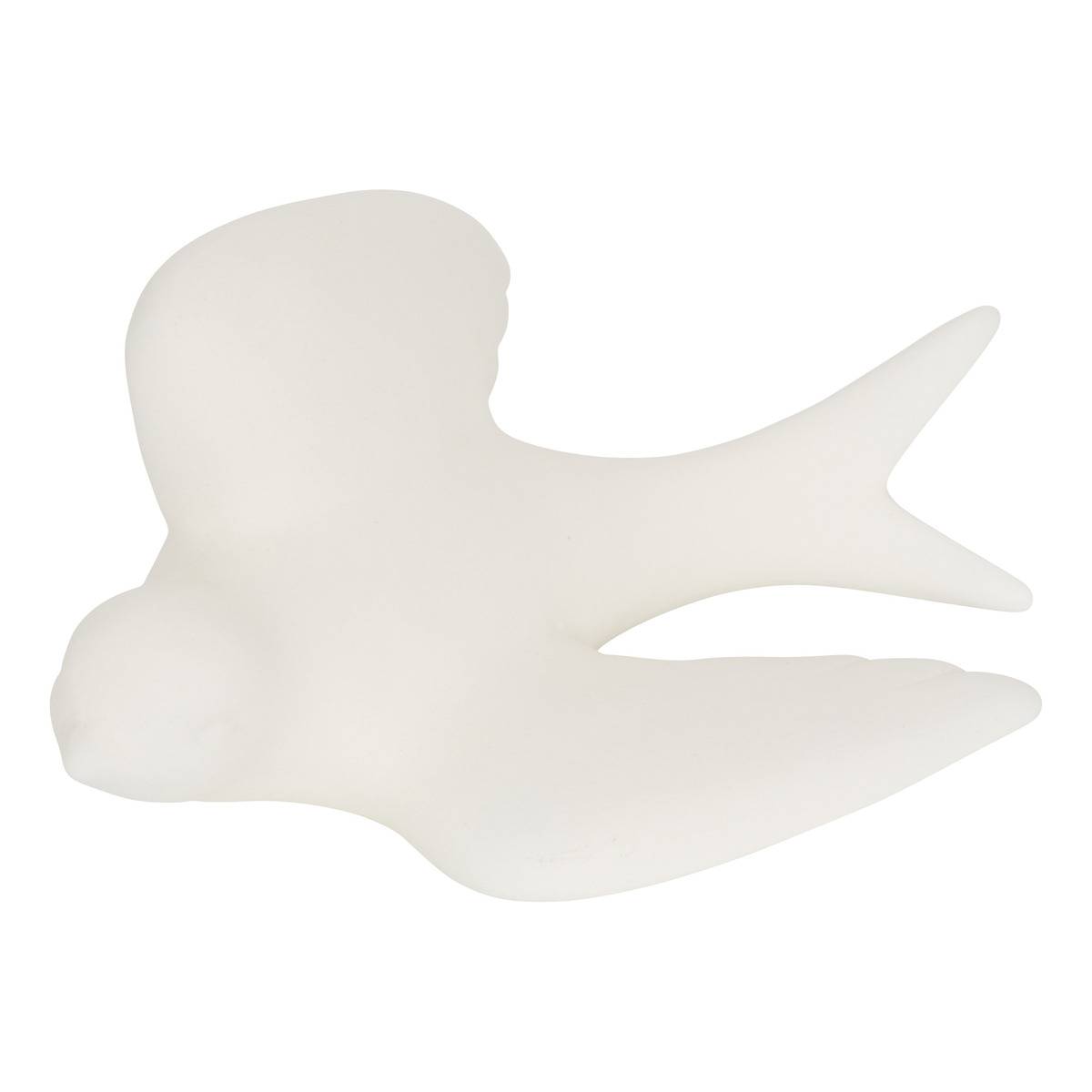 Lot de 3 décorations murales oiseaux en dolomite FLEUR DE ROSE blanc, ATMOSPHERA